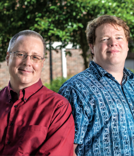 Photo of Reginald Bain and Jeff Dudycha; Credit: UofSC Publications